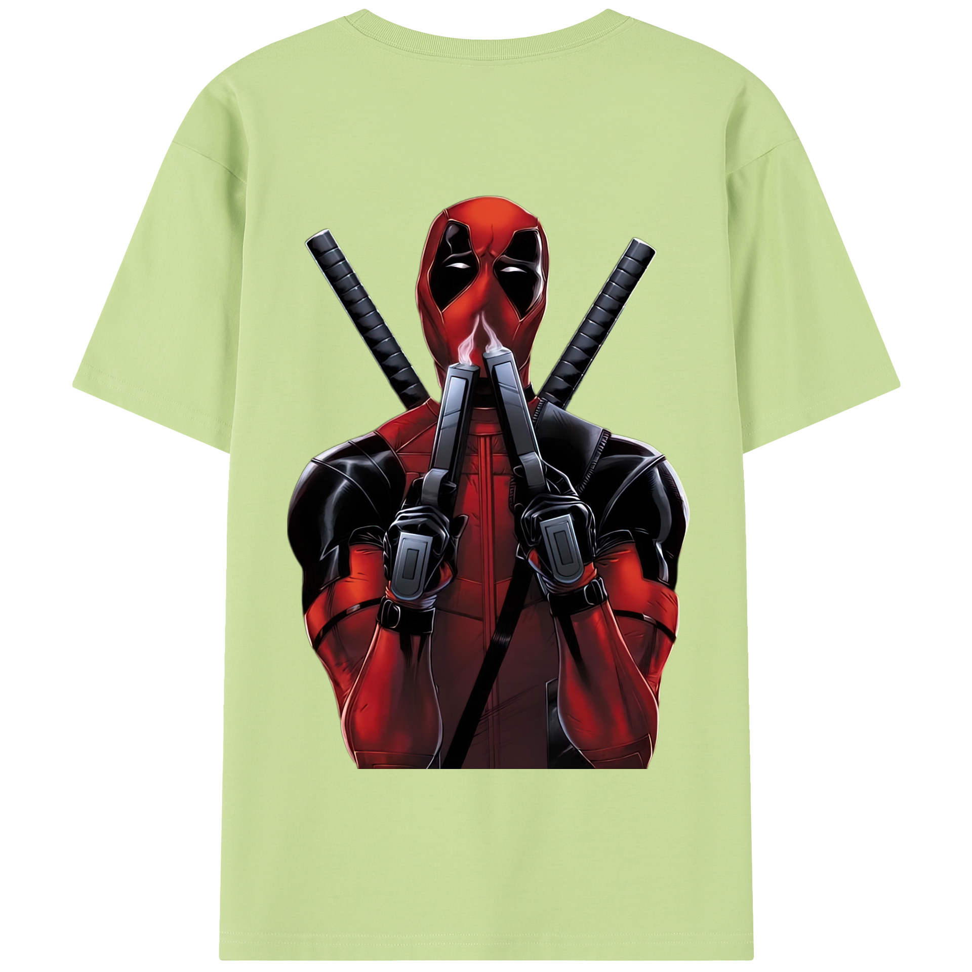 （画像用） Deadpool デッドプール 綿100％半袖Tシャツ（背面プリント）